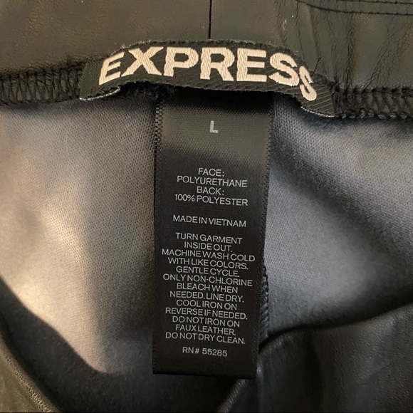 EUC EXPRESS BLACK FAUX LEATHER LEGGINGS - Picture 3 of 6